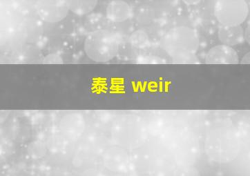 泰星 weir